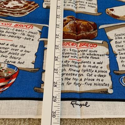 Fingal Designed Irish Tea Towel Traditional Recipes SHIPS FREE