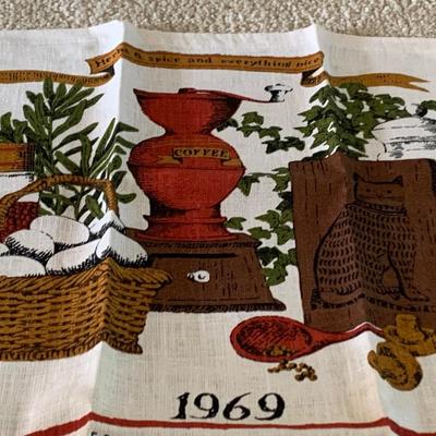 1969 Calendar Tea Towel Sugar & Spice Hand Towel