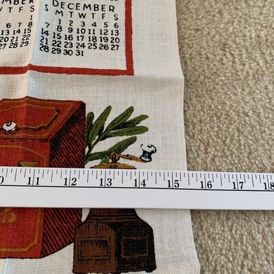 1969 Calendar Tea Towel Sugar & Spice Hand Towel