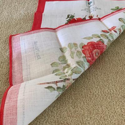 Royal Horticultural Society Irish Linen Tea Towel Rosa Moyesii SHIPS FREE