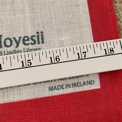 Royal Horticultural Society Irish Linen Tea Towel Rosa Moyesii SHIPS FREE