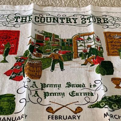 1968 Country Store by Penny Saved Stricklands Tea Towel SHIPS FREE