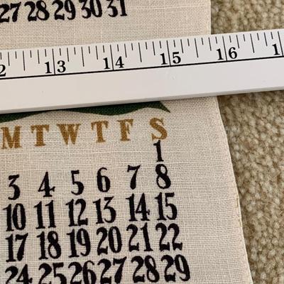 1962 Lois Long Good Fortune Designed Calendar Tea Towel SHIPS FREE