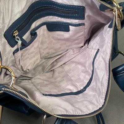 Michael Kors navy leather handbag New!