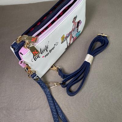 NIB nicole lee Wristlet, card holder and keychain set