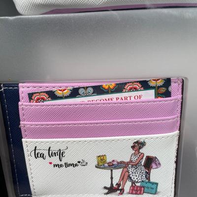 NIB nicole lee Wristlet, card holder and keychain set