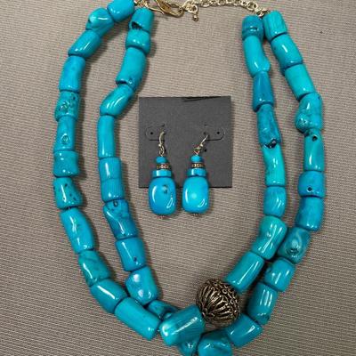 Barse Sea Bamboo Coral Necklace set