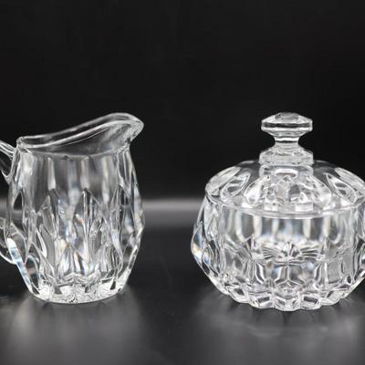 GORHAM Crystal Creamer and Sugar