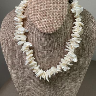 925 Sterling silver gold Vermeil chunky shell necklace