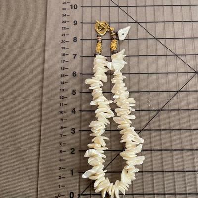925 Sterling silver gold Vermeil chunky shell necklace
