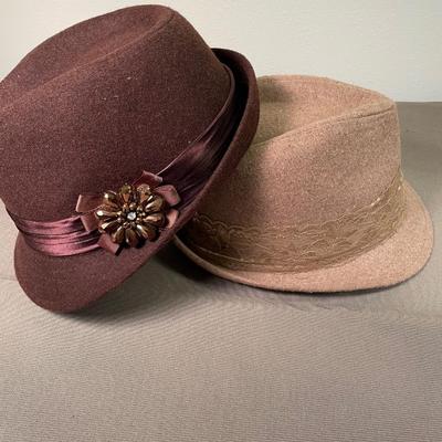 2 Fedora hats for Women