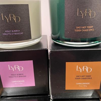 LYRD 3 wick candles set of two