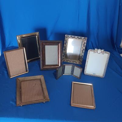 A VARIETY OF PICTURE FRAMES INCLUDING 1 MADE WITH MOTHER OF PEARL