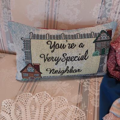 SWEET LONG LEGGED GRANDMA DOLL, THROW PILLOW AND DOILY