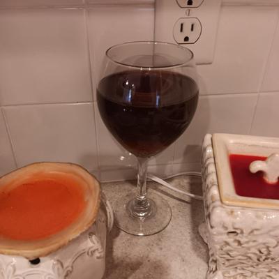 SCENTED WAX WARMERS W/WAX, CANDLES AND A WINE DECANTER