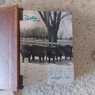 MANY 1960'S SHORTHORN WORLD MAGAZINES, LEATHER CALENDAR AND MORE