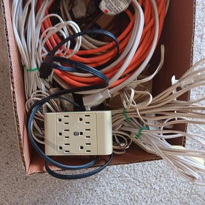 AN ASSORTMENT OF ELECTRICAL CORDS