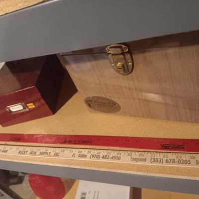 2 DRAWER FILING CABINET AND FILING BOXES