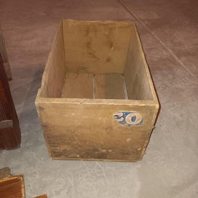 ANTIQUE CABINET WINTER PROJECT, CORNER WALL HUNG SHELF AND A CRATE