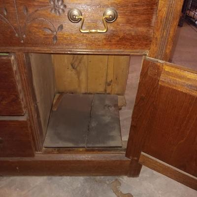 ANTIQUE CABINET WINTER PROJECT, CORNER WALL HUNG SHELF AND A CRATE