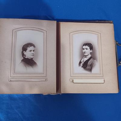 ANTIQUE PHOTO BOOK FILLED WITH ANTIQUE PHOTOS
