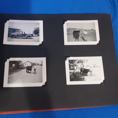 2 OLD GROUP PHOTOS, PHOTO ALBUM FILLED WITH PICTURES AND A SCRAP BOOK WITH A FEW PAGES FILLED