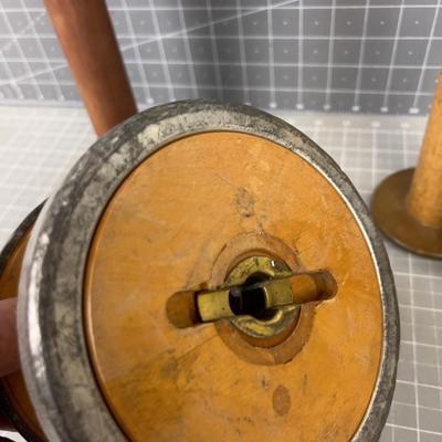 (5) Smaller Antique SPOOLS 