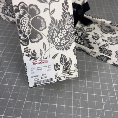 4 Black & White Drawer Liners 