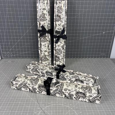 4 Black & White Drawer Liners 