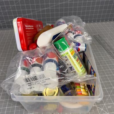 Other Crafting Items: Glitter, Tempera Paint, Glue, Brushes 