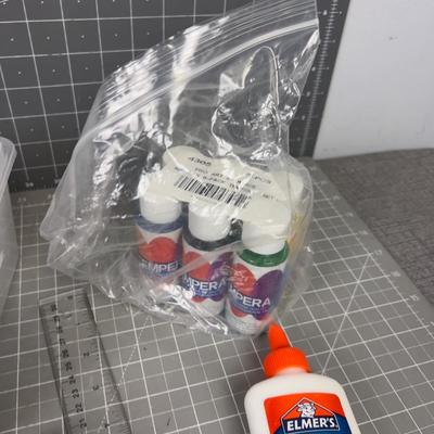 Other Crafting Items: Glitter, Tempera Paint, Glue, Brushes 