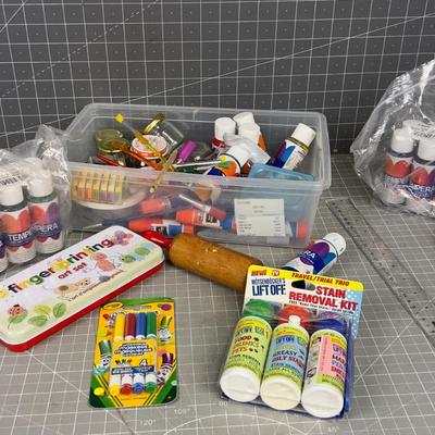 Other Crafting Items: Glitter, Tempera Paint, Glue, Brushes 