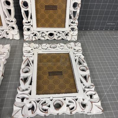 5 White NEW Frames, Shabby Chic