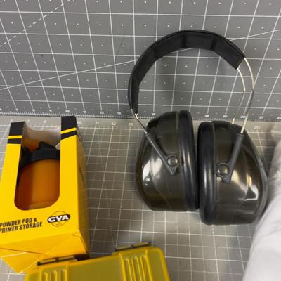 SHOOTING Lot: Hearing Protection, Cleaning Patches, Safety Glasses, Gun Cleaning