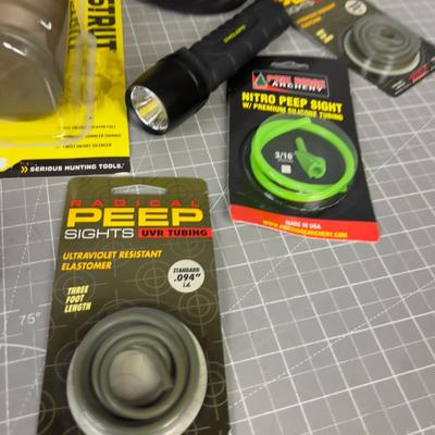 Misc. Out Door GEAR: Flash light, Turkey Call, Ground Cloth