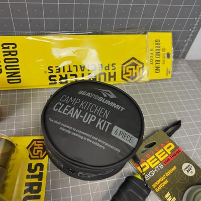 Misc. Out Door GEAR: Flash light, Turkey Call, Ground Cloth