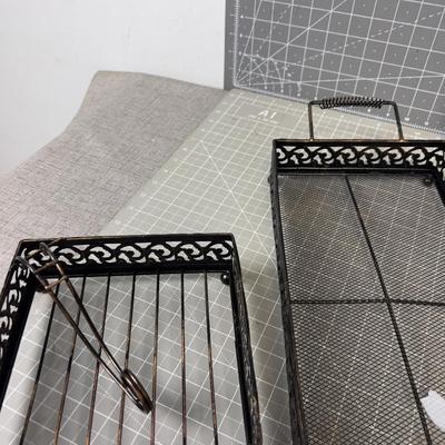 Metal Napkin Holders and Serving Basket