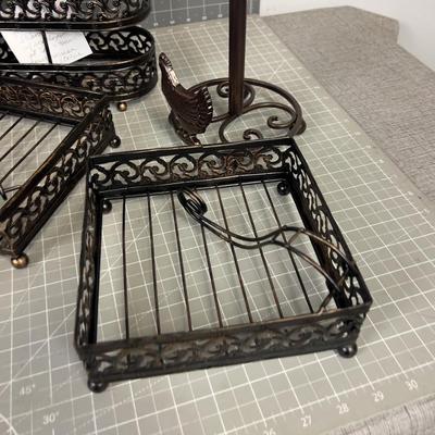 Metal Napkin Holders and Serving Basket