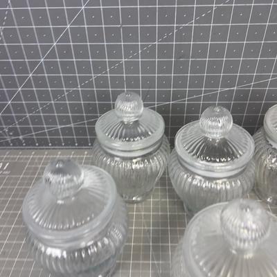 6 Apothecary Jars, with Lids
