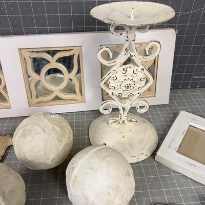 White-ish Decorative Items, NEW 