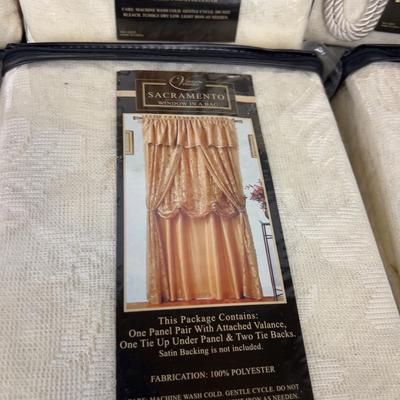 6 NEW Curtain Panels Gauze off White