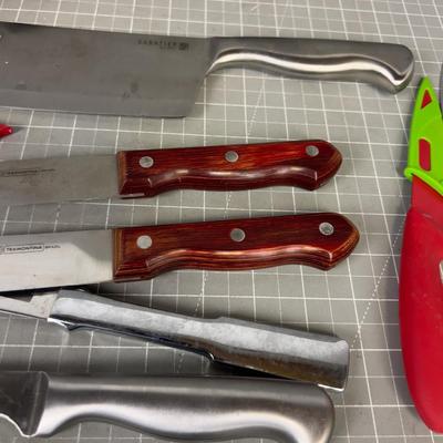 Kitchen Knives, Cleavers, Etc., 
