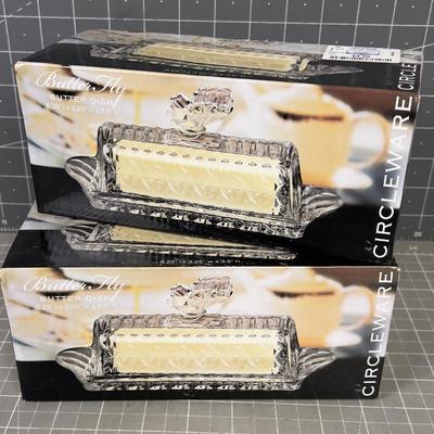 2 New Butter Dishes