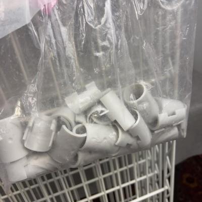 WHITE Bakers Rack with Wheels
