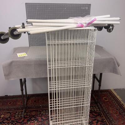 WHITE Bakers Rack with Wheels