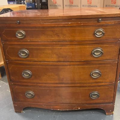 Mahogany Chest, with a Bow Front 