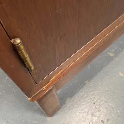 Walnut Platform Cabinet Mid Century Modern 