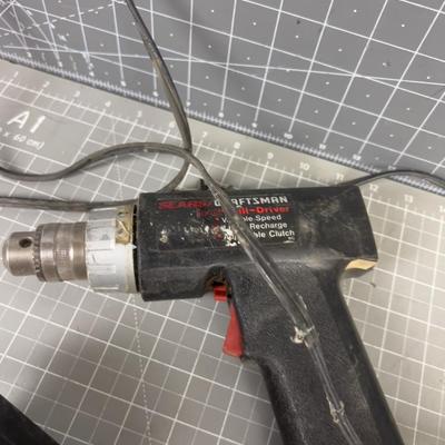 Battery, Charger and Cordless Drill 