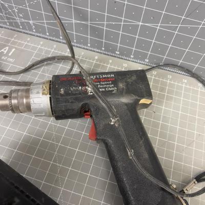 Battery, Charger and Cordless Drill 