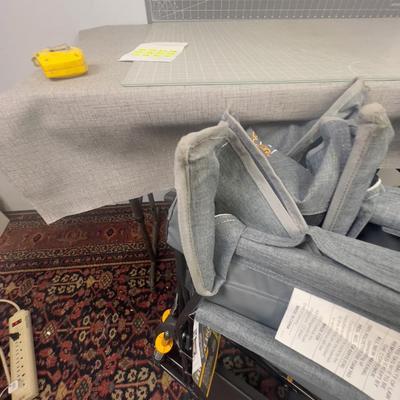 Pair of Rocker Chairs with Tags with A Shelf Too  
